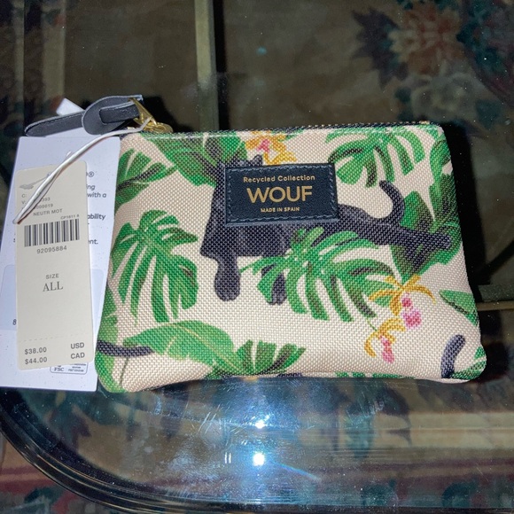 NWT Anthro Wouf mini bag, or coin purse. Made in Spain.100% recycled materials. - Picture 2 of 4